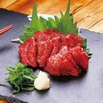 馬刺しページ Amazon.co.jp: 【冷凍】馬刺し赤身ブロック（約90g～110g×3